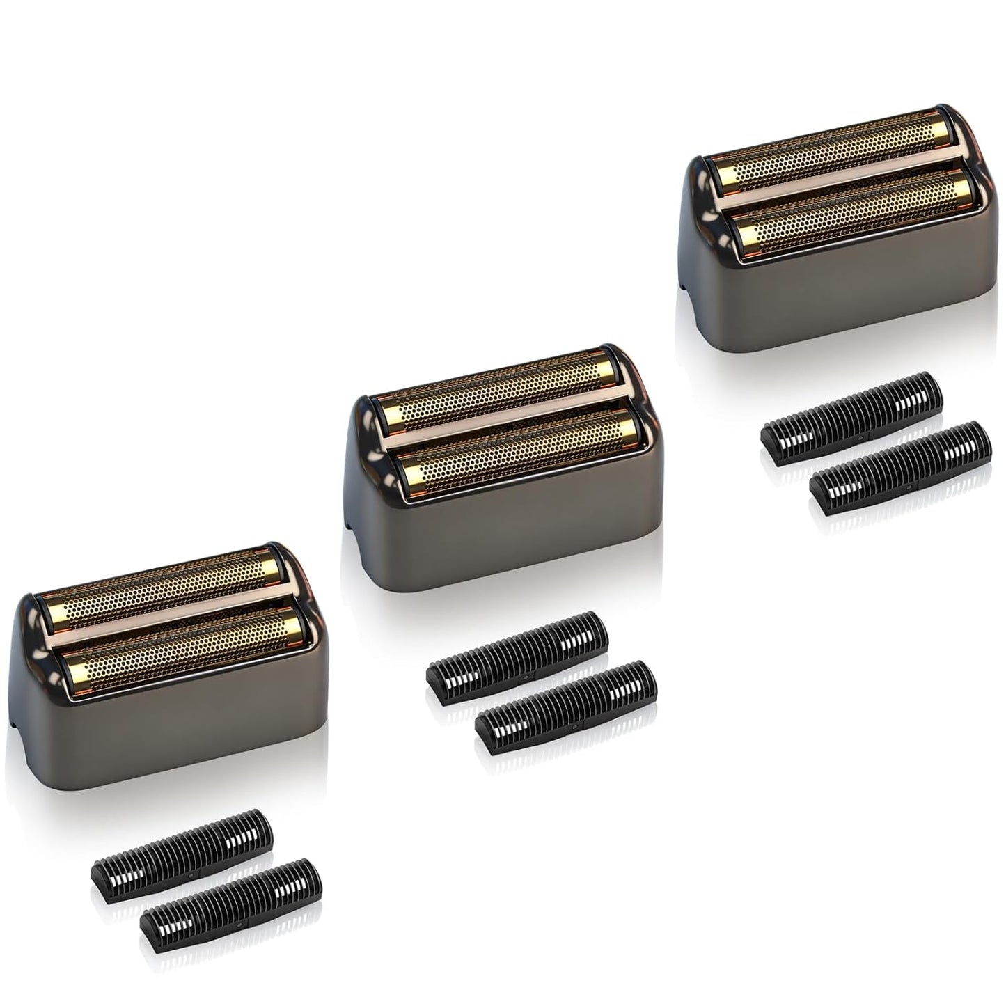 Shaver Replacement Foil & Cutters - Compatible with BaBylissPRO Double FXFS2 | Black 3 Pack