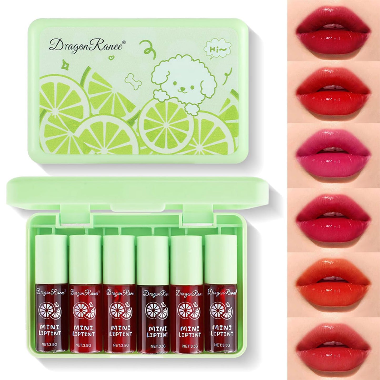 Eakroo 6 Colors Lemon Lip Tint Stain, Lip Stain Long Lasting Waterproof, Korean Lip Gloss, Lip Liner Stain, Cute Stuff, Cute Things, Make Up, Makeup Kit, Non-Stick Cup, High Pigment, Vivid Color