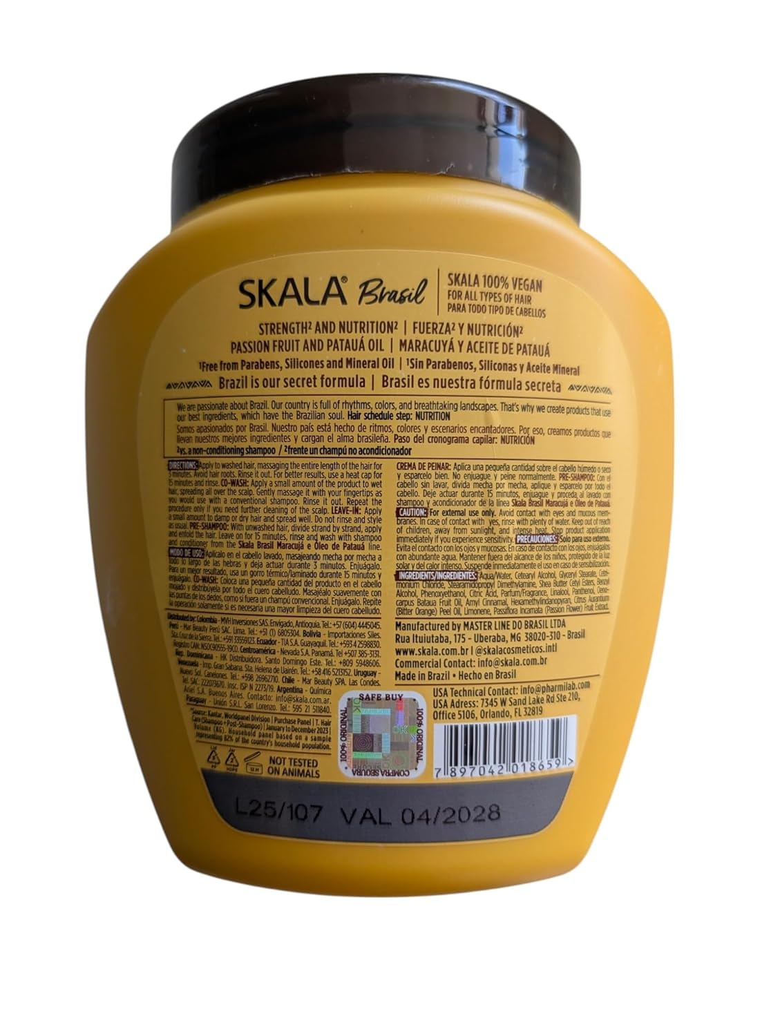 **SKALA Maracuja Passion Fruit Curl Cream - Vegan, Moisturizing Formula | 2 Pack (1000g Each)**