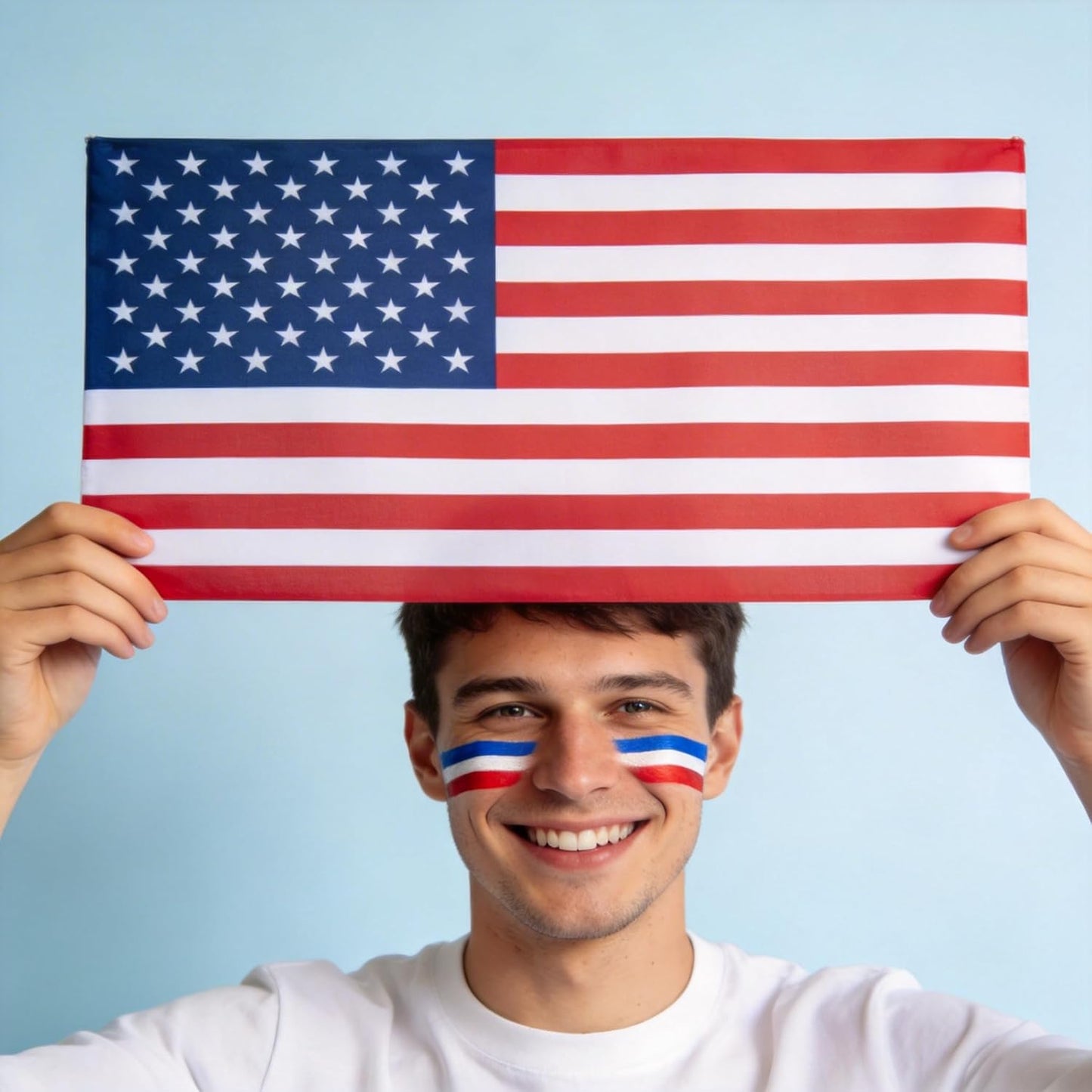Red White and Blue Face Body Paint Stick - Skin-Friendly, Long-Lasting Color for World Cup 2026 | 4th of July Celebration