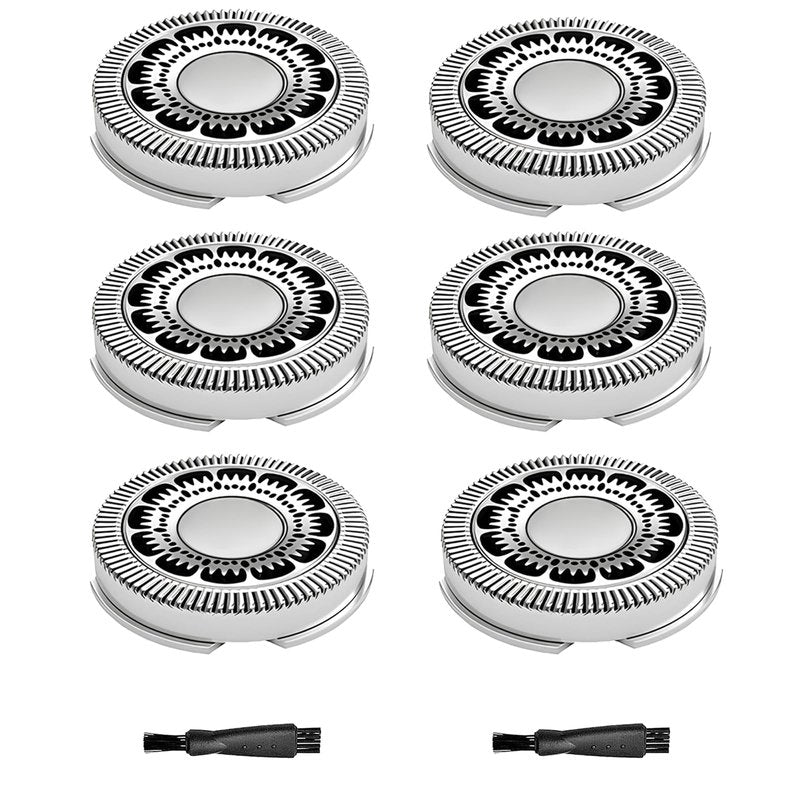 SH90 Replacement Shaver Heads Compatible with Philips Norelco 9000 Replacement Heads for Norelco Elctric Shaver Series 9000(S9xxx) S9000, S9011, S9021, S9031, Upgrade SH90 Replacement Blades, 2 Brush