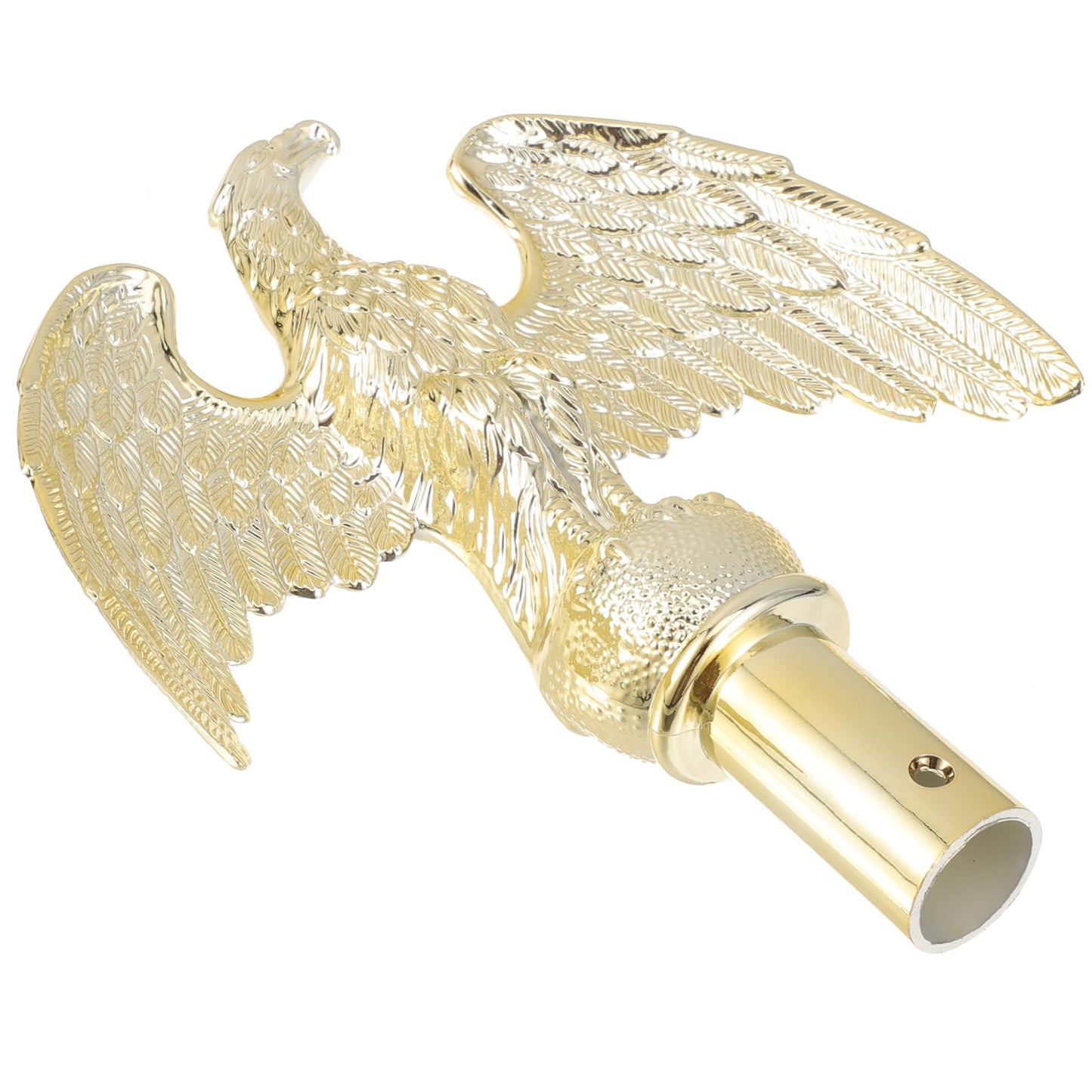 POPETPOP Eagle Flag Pole Topper 8 Inch Plastic Eagle Head Finial for Outdoor Flagpole Hardware Fits 3/4 Inch Threading Ideal for Patio and Lawn Decoration