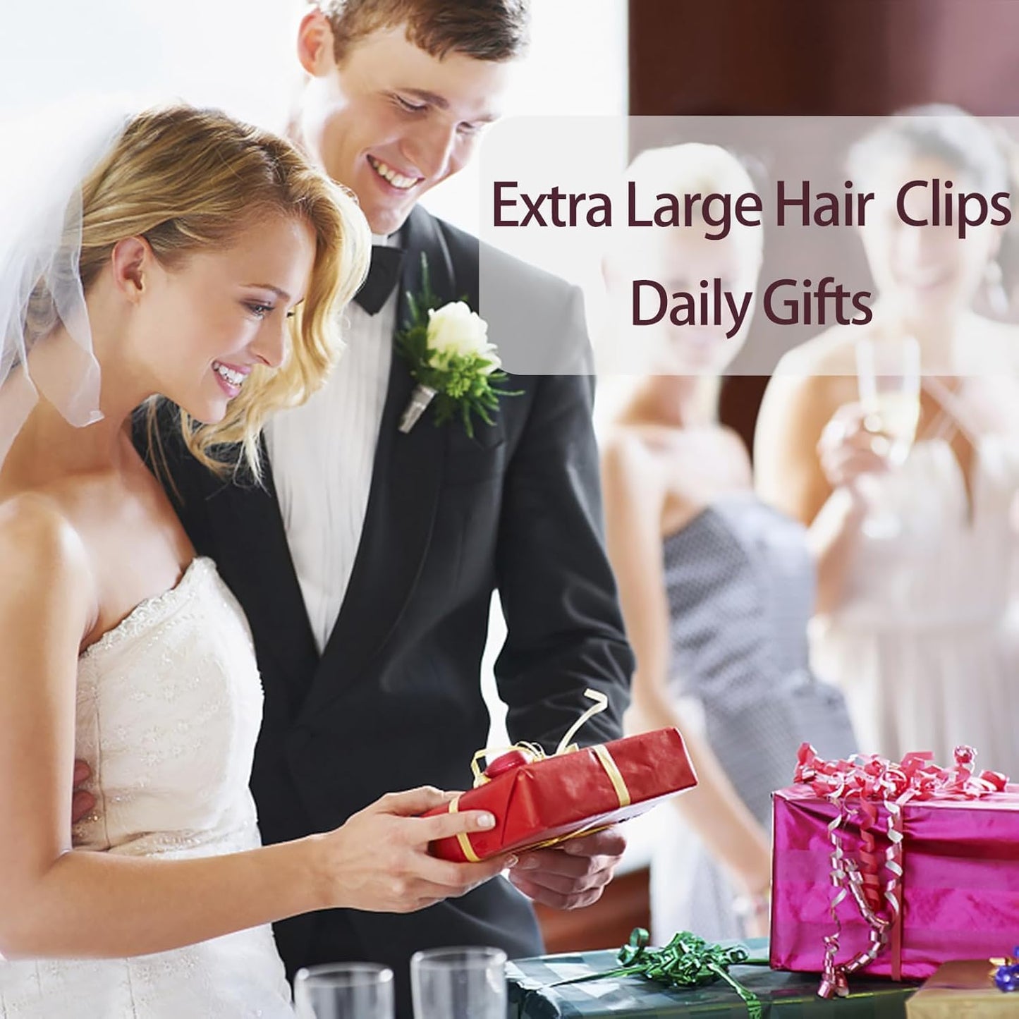 Extra Large Claw Clips - 6 Pack Jumbo Hair Clips for Thick, Long, Curly Hair | Strong Hold, Multicolor