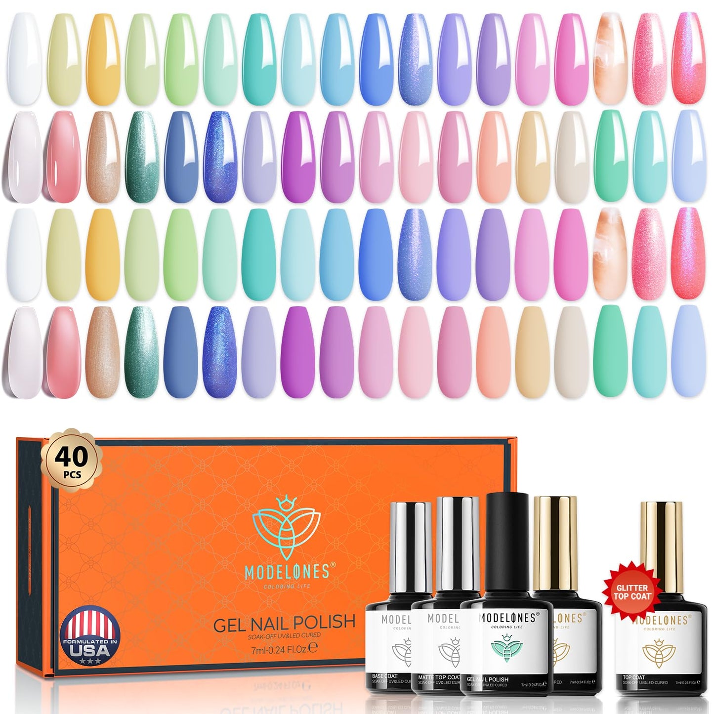 Modelones 5D Cat Eye Nail Magnet Tool Set - 360° Rotating U-Shaped, Ball, Hole & Heart Magnets for Gel Polish Art | 5 Pieces