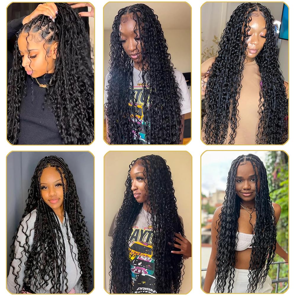 Human Braiding Hair for Boho Knotless Braids Bulk Curly Bundles Human Hair for Micro Braiding Wet and Wavy Water Wave No Weft Human Hair Extension for Box Boho Braids 100g with 2 Bundles Natural Color