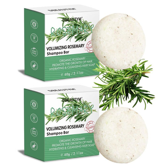 Rosemary Shampoo Bar - Organic Hair Growth & Scalp Cleansing | 2 Pack, Refreshing Solid Soap for Women’s Gifts