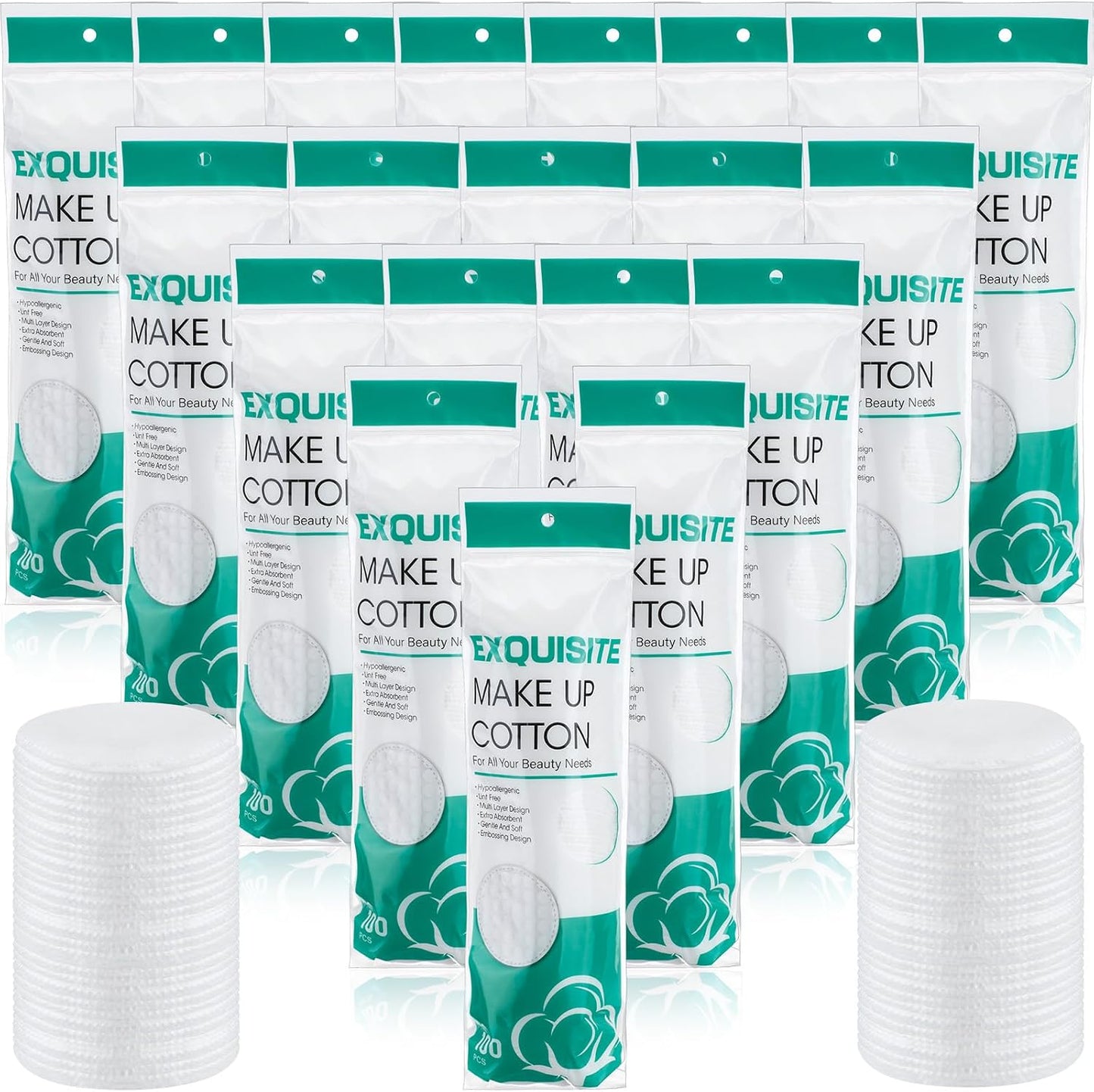 Maxcheck Cotton Rounds - 600 Pcs Exfoliating Makeup Remover Pads | Soft Facial Toner Pads