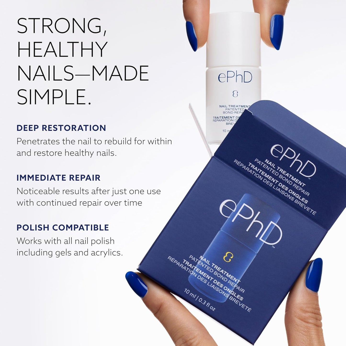 Bond Repair Nail Treatment - Strengthens & Restores Brittle Nails | Ideal for Damaged & Post-Gel Nails