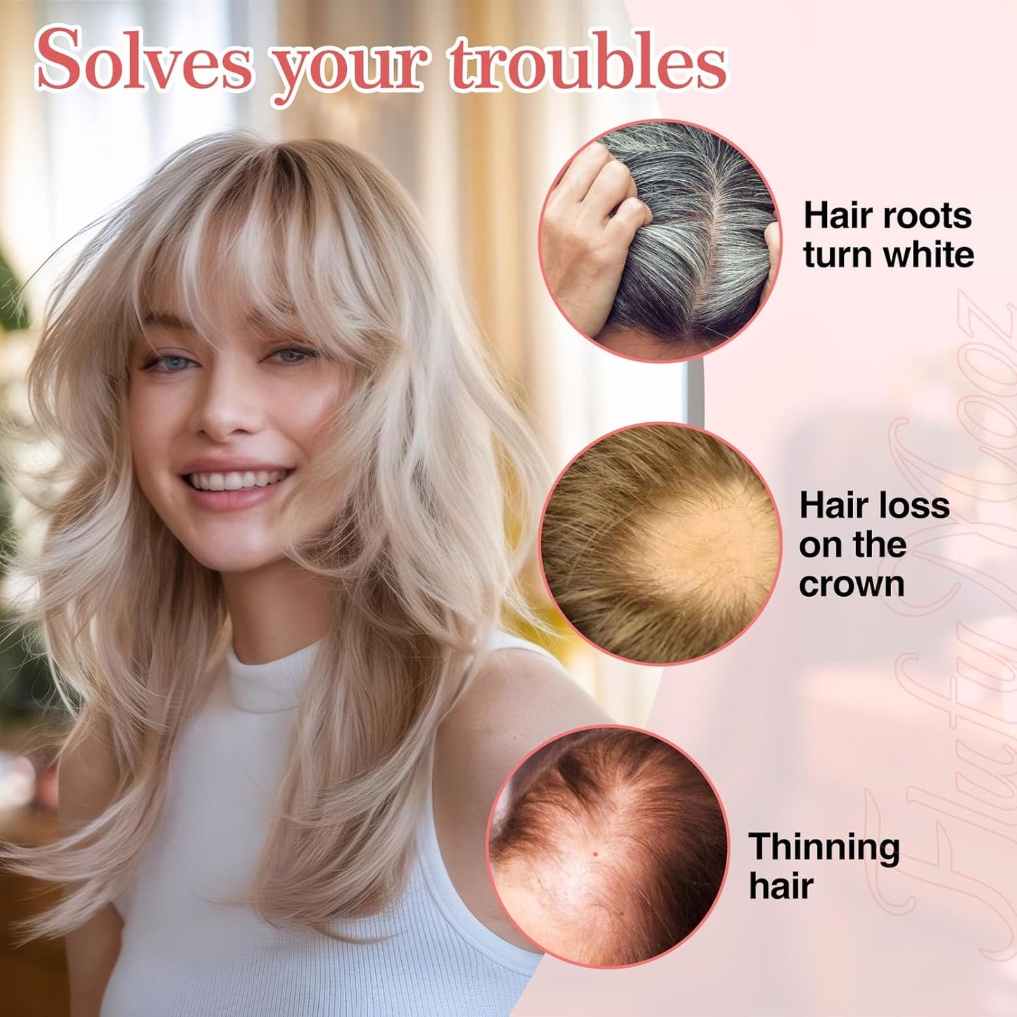Real Human Hair Toppers for Women - 10 Inch Clip-In Bangs | 150% Density Silk Base - Medium Brown with Blonde Highlights