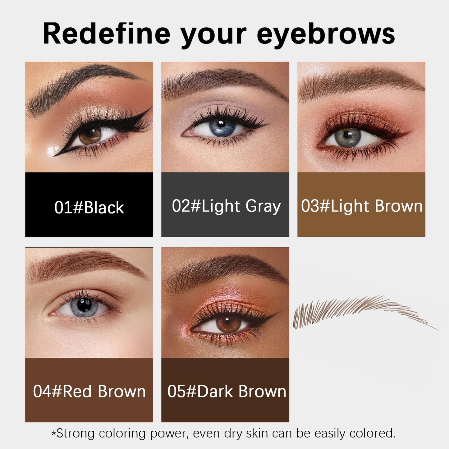 MAVENI Browcharm Microblading Eyebrow Pencil for Women,0.1mm Ultra-Fine Mechanical Pencil,Makeup Brow Definer Waterproof,Draws Tiny Brow Hairs and Fills in Sparse Areas and Gaps (03 Light Brown)