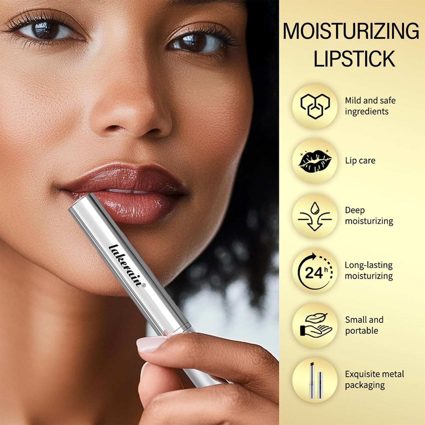 Honey Noir Lipstick - Deep Moisturizing Black Cherry Tint Lip Balm | Hydrating Lip Gloss for All Skin Tones