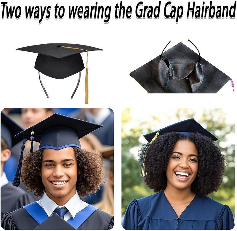 Graduation Cap Headband - Firm Anti-Fall Hairband for Graduates | Stylish & Comfortable Design