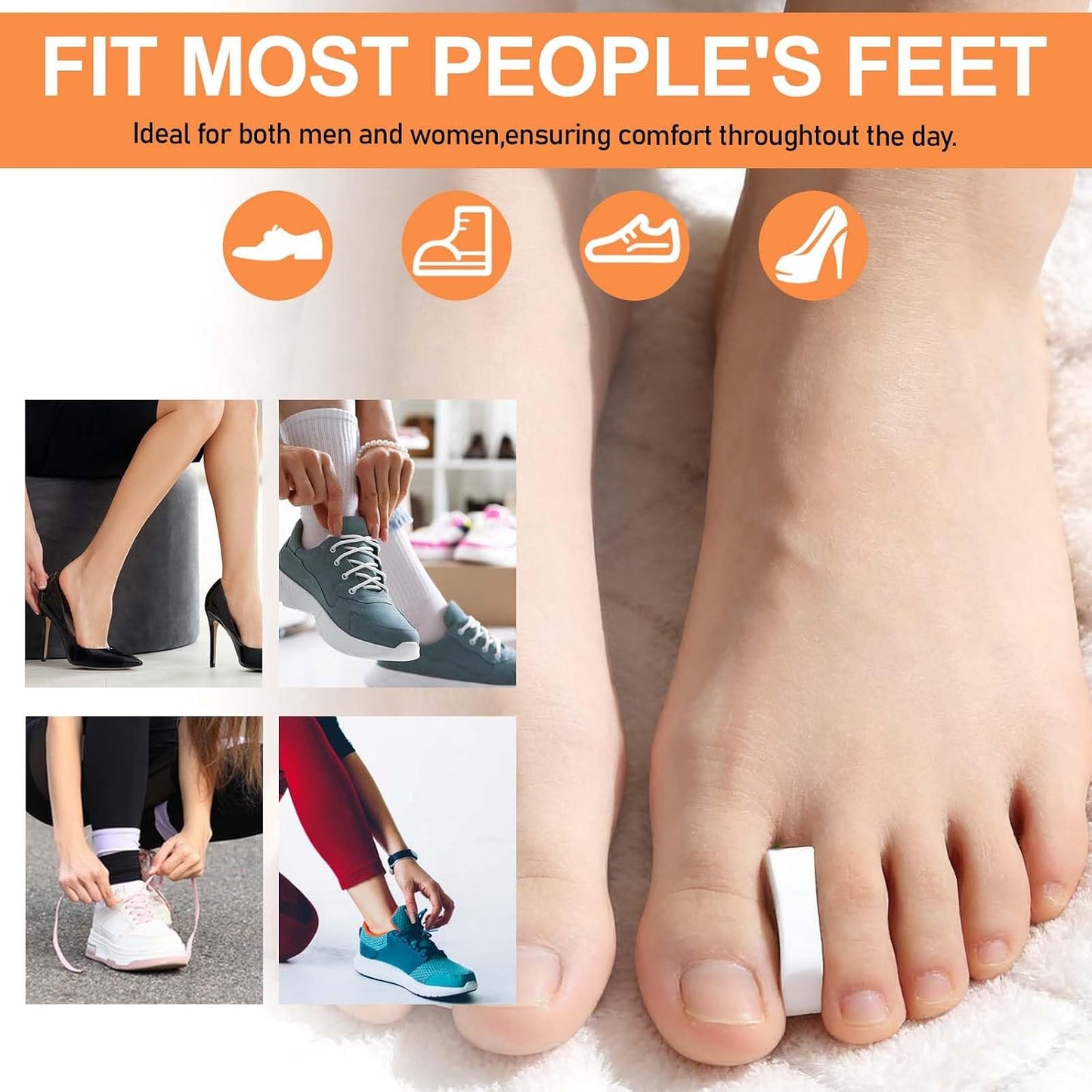 Toe Spacers - 30 Pcs Foam Toe Separators for Pain Relief | Soft & Breathable Corrector for Corns & Hammer Toes