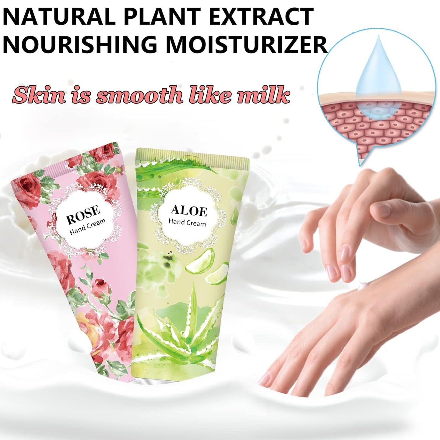 Hand Cream Gift Set - 74 Pack Natural Plant Lotion for Dry Cracked Hands | Perfect for Women, Mothers Day & Teacher Appreciation