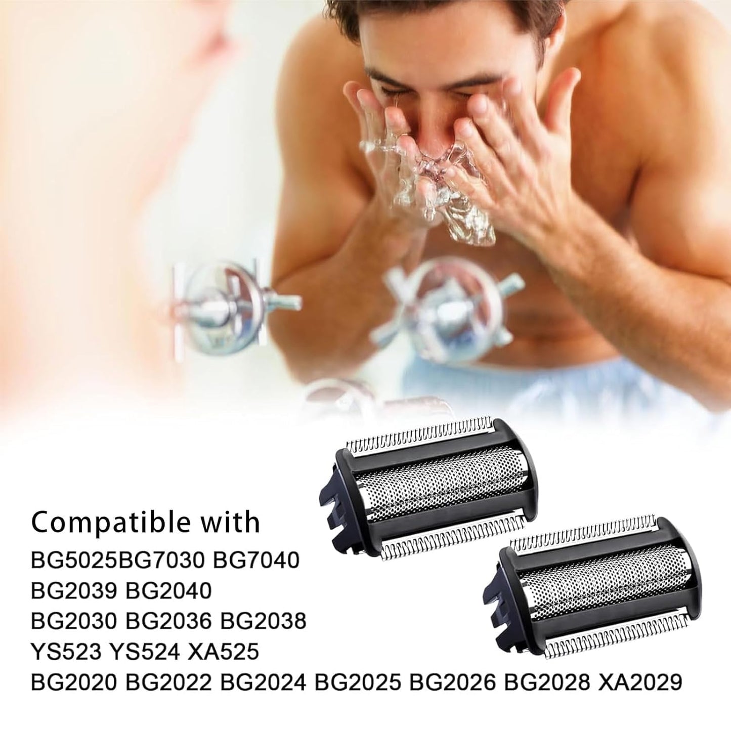 BG2000 Replacement Heads for Philips Norelco Bodygroom Series 7000, 5000, 3000, Replacement Foil Shaver Head Compatible with BG7030 BG7040 BG5025 BG2040 BG2030 BG2020, Wet & Dry Use, 1 Pack