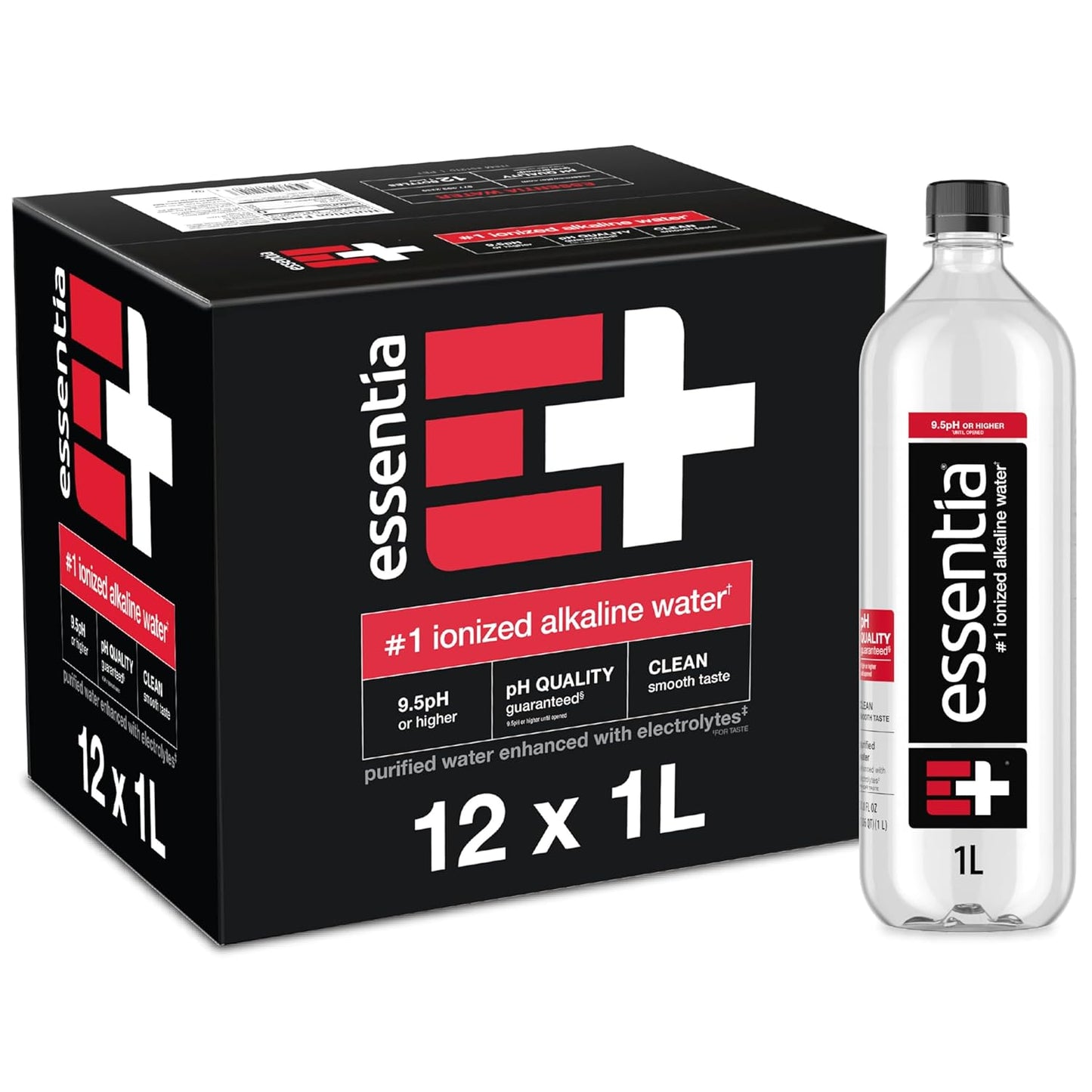 Ionized Alkaline Water - 9.5 pH, 99.9% Pure, 12-Pack Bottles | Refreshing Hydration