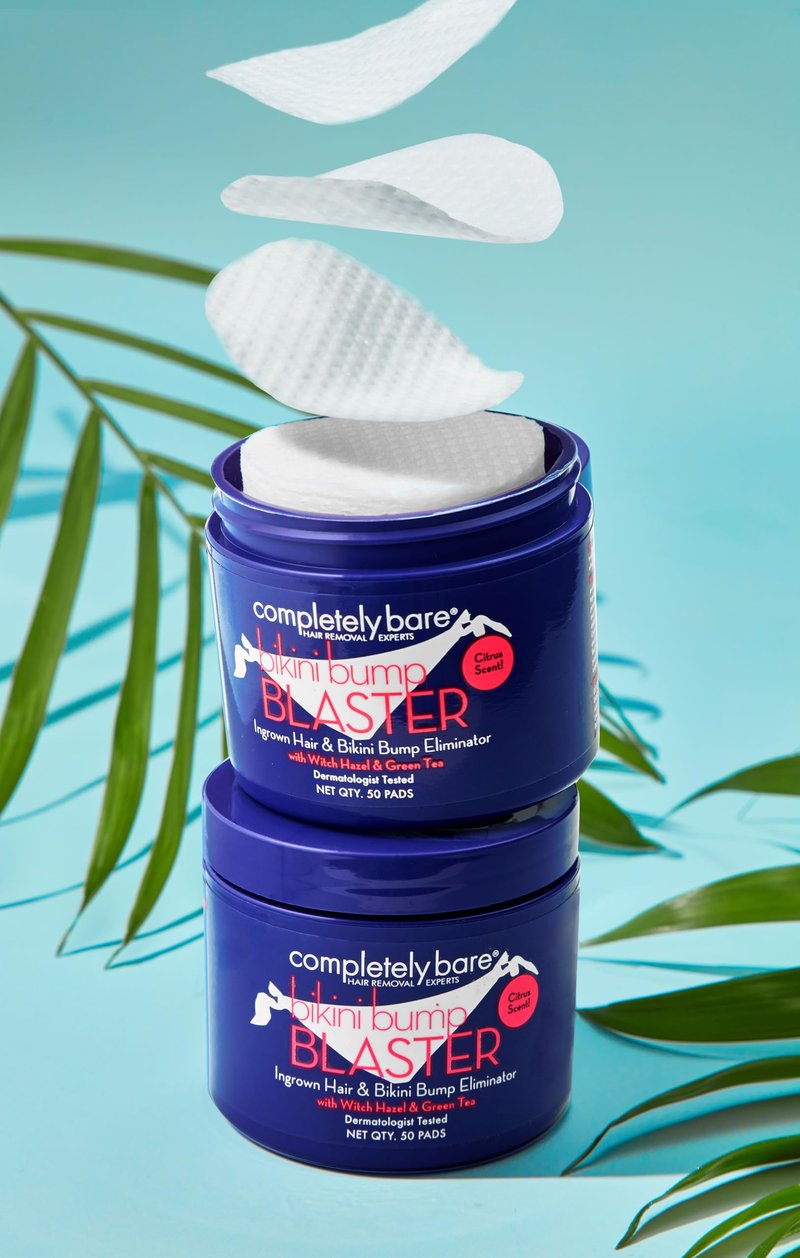 completely bare bikini bump BLASTER | Ingrown Hair & Bikini Bump Eliminator | Glycolic Acid | Salicyclic Acid | Witch Hazel | Green Tea | 50 Pads