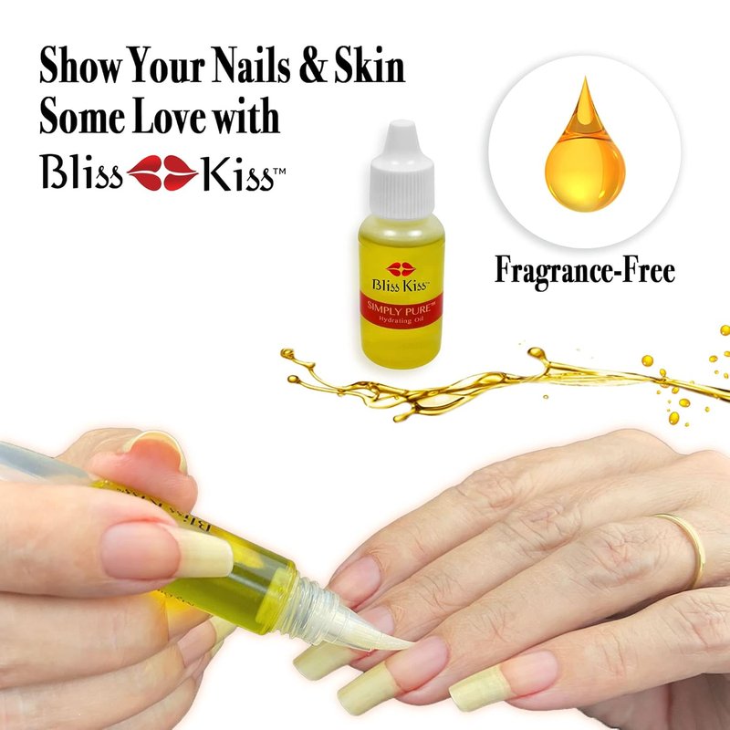 Simply Pure Cuticle Oil Dropper - Refillable Squeeze Pen 3-Pack | Fragrance-Free