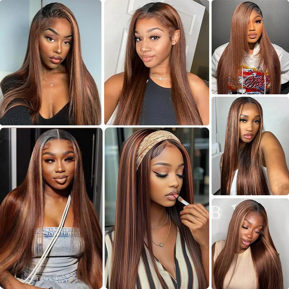 Highlight Bundles Human Hair Color 30 Straight Bundles 28 Inch 100g P4/30 Straight Bundle Human Hair Unprocessed Virgin Hair 1 Bundle