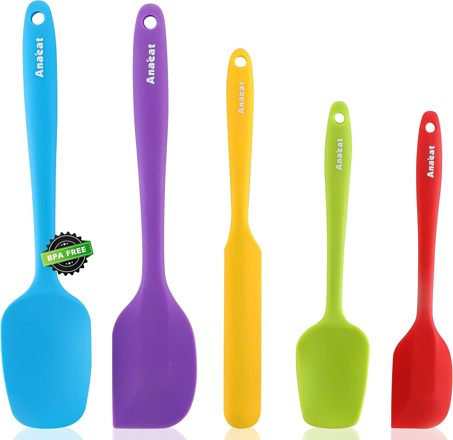 Mini Silicone Spatulas Set of 4 - Multifunctional Kitchen Scrapers for Jam, Cosmetics & More | Colorful, Reusable
