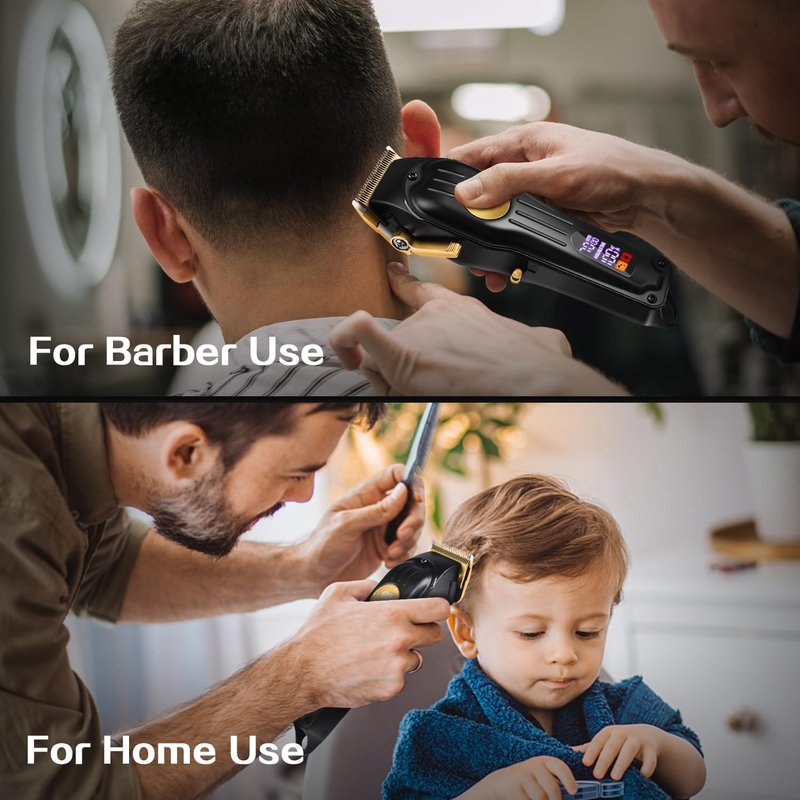 CIICII Mens Hair Clippers and Trimmers Set, Professional Cordless Barber Clippers for Hair Cutting Kit (Rechargeable USB Adjustable Beard & Hair Trimmer Haircut Kit) Clippers for Men DIY Home Salon
