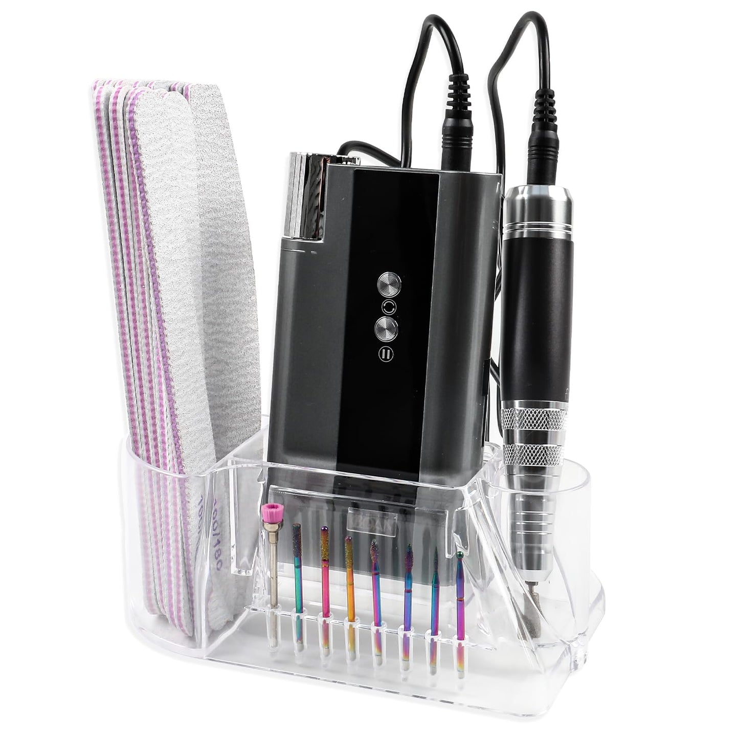BQAN Acrylic Nail Drill Bit Holder Stand 8 Hole for Manicure Tools