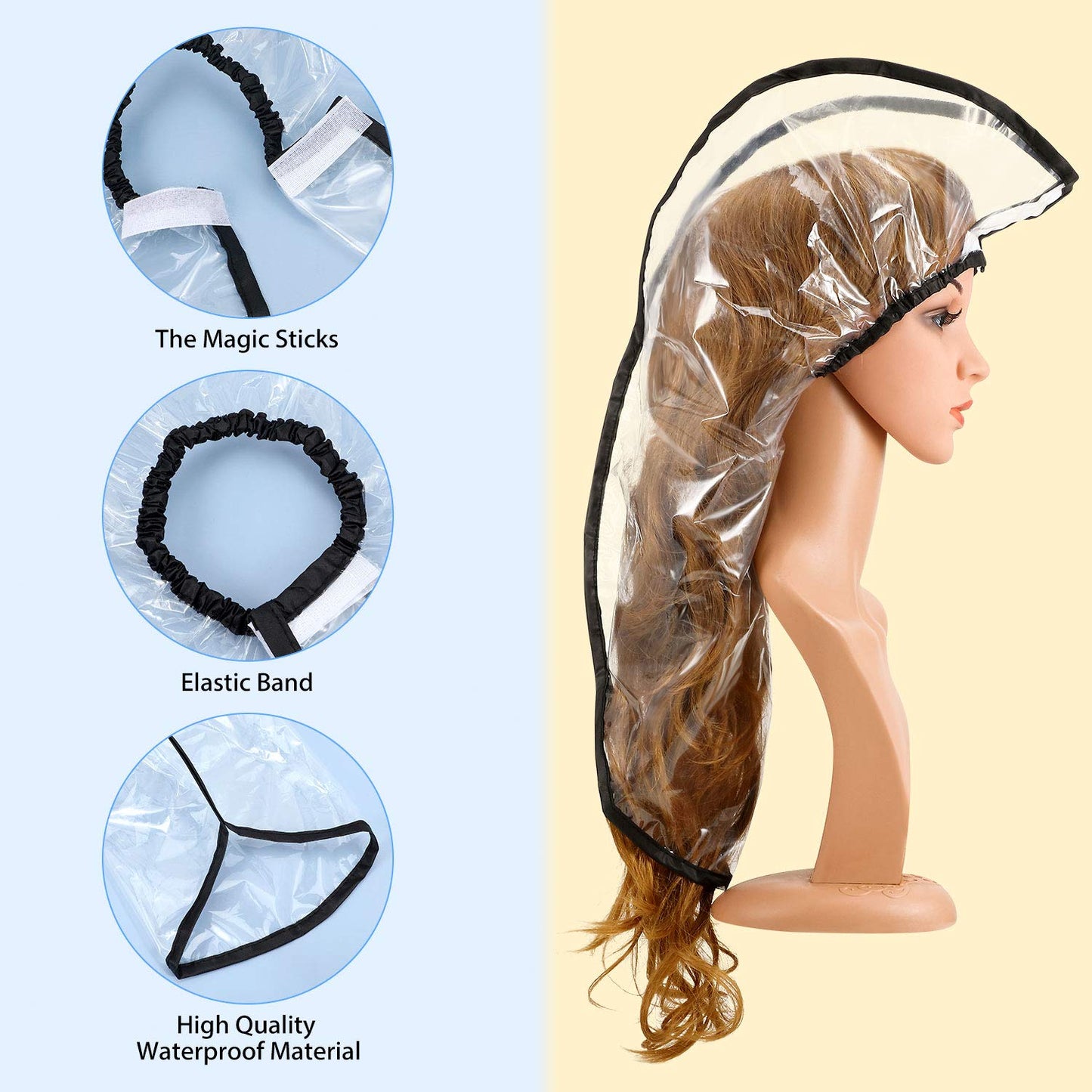 Blulu Hair Funnel for Washing Hair, 3 Piece Shampoo Rinse Tool for Upright Position, Comfortable Alternative for Elderly, Handicapped, or Individuals with Neck Problems, Home Use and Salon