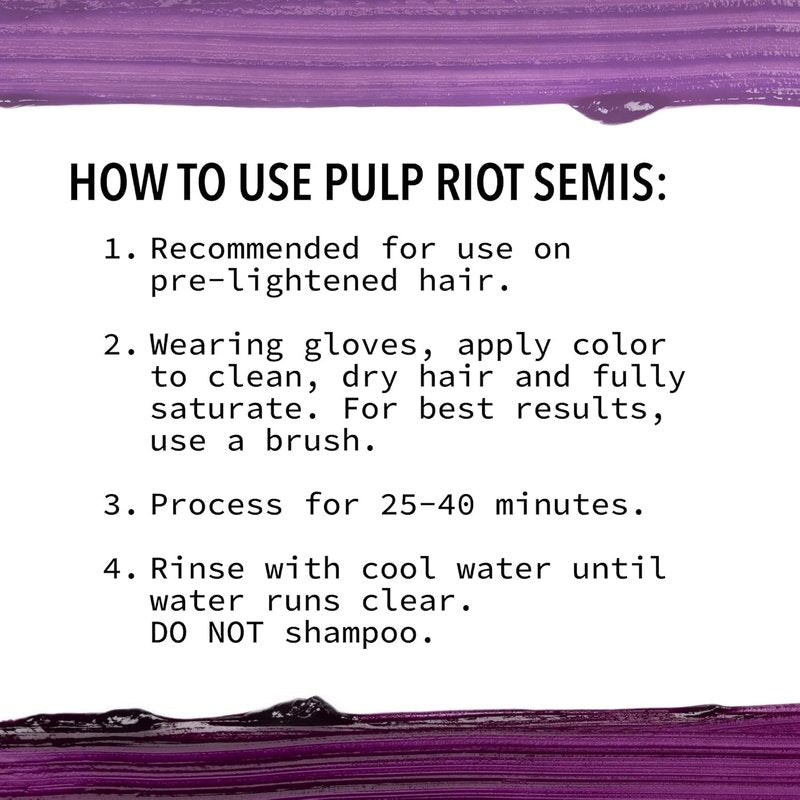 Pulp Riot Semi-Permanent Hair Color - Dark Matter Violet with Blue Undertones | Long-Lasting Vibrancy, 4oz Tube