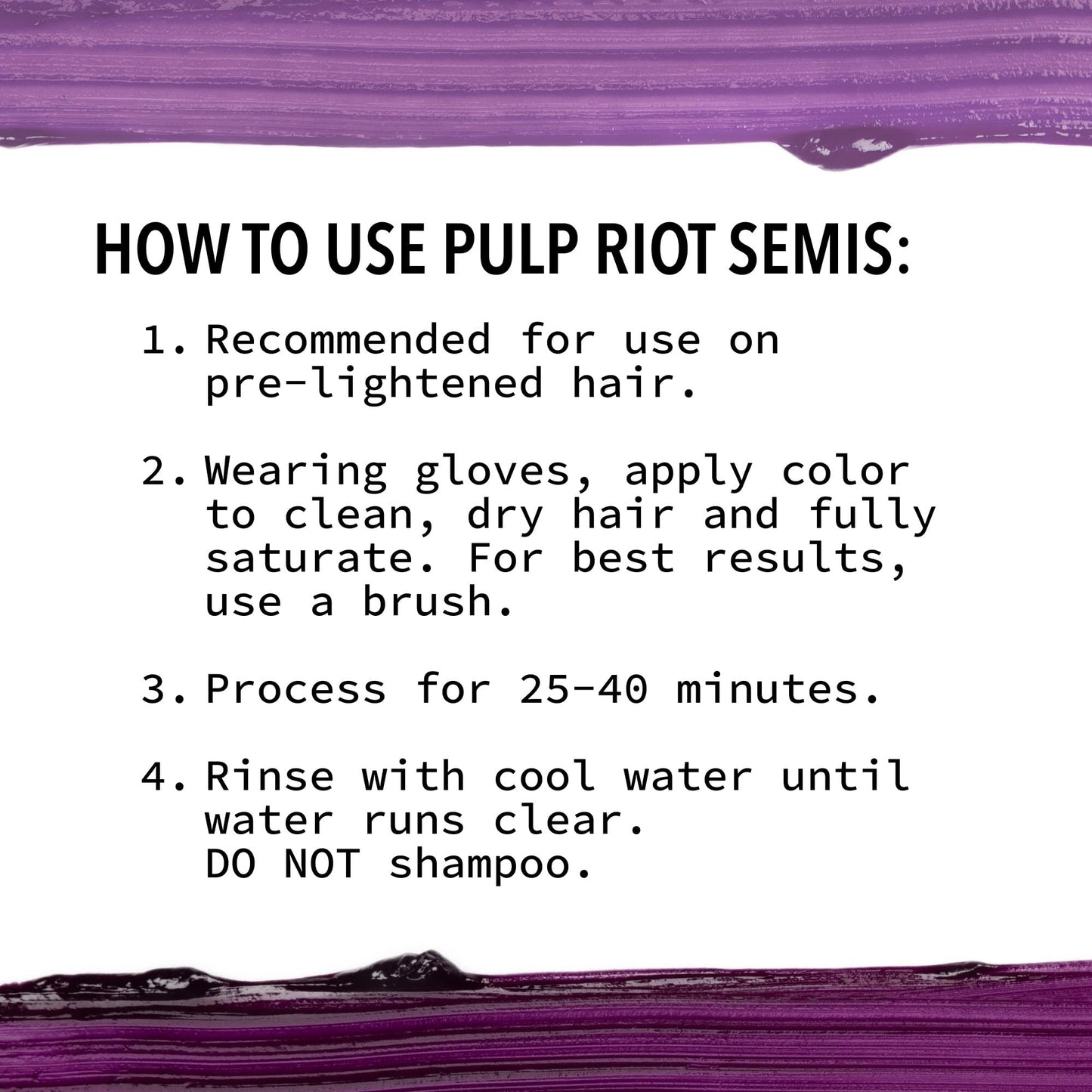 Pulp Riot Semi Permanent Hair Color Elixir – Bright Mid-Tone Purple with Pink Base, Long-Lasting Vibrancy, Anti-Overworking Formula, Vegan, Conditioner-Based, 4oz Tube