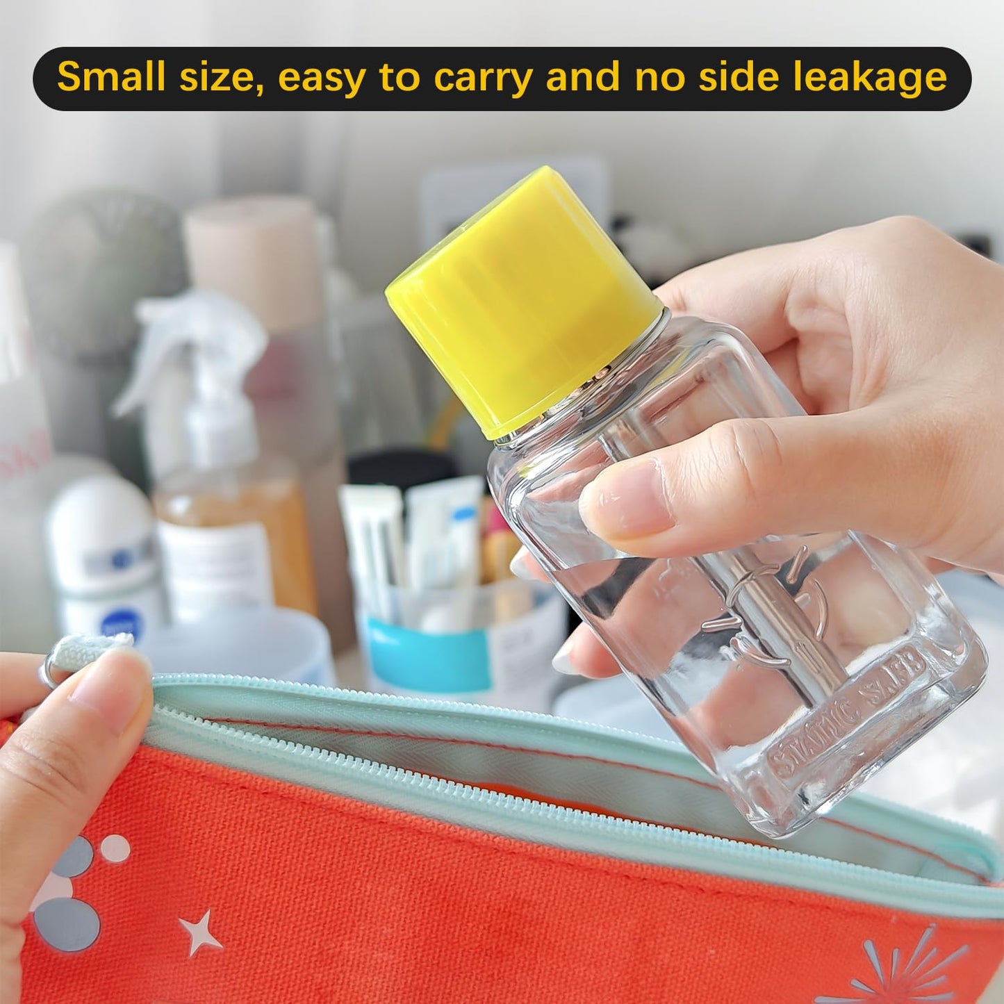 ffresiss 6oz / 180ml Glass Dispenser, Push Down Acetone Pump Alcohol Dispenser with Metal Cover, Nail Polish Remover Liquid Pump Square Bottle Hand Pumping Rubbing Press Container