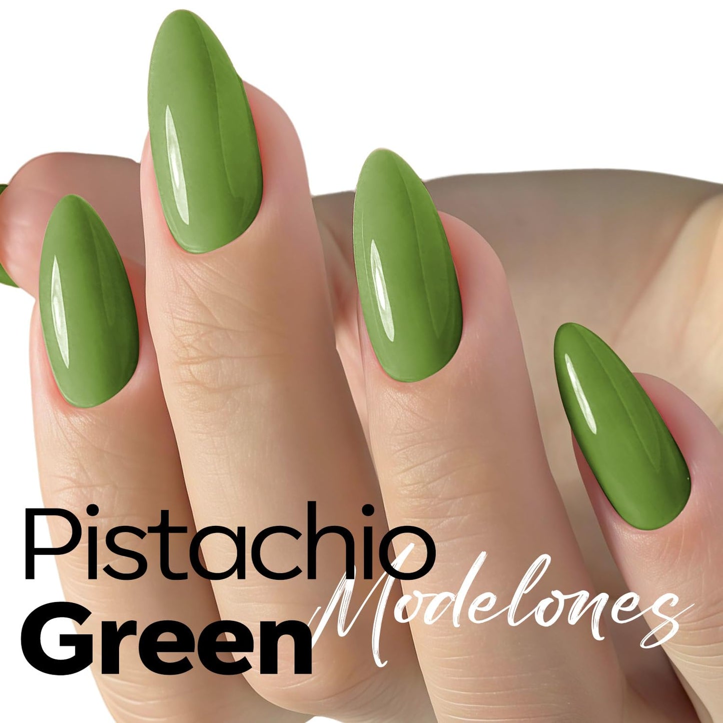 Olive Green Gel Nail Polish - Modelones Pistachio Soak Off for Spring & Summer | 15ML