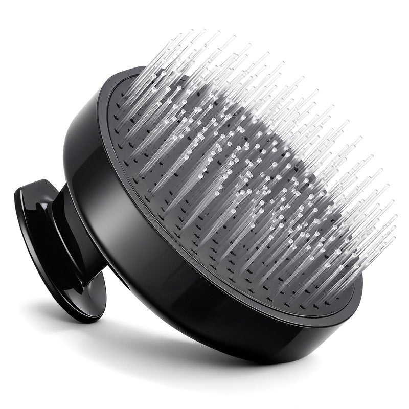 Segbeauty Scalp Massager Scrubber Shampoo Brush for Washing Detangling Hair, Head Scratcher Massager for Hair Growth, Scalp Brush for Dandruff Removal, Dual-layer Nylon Bristles Exfoliator, Black