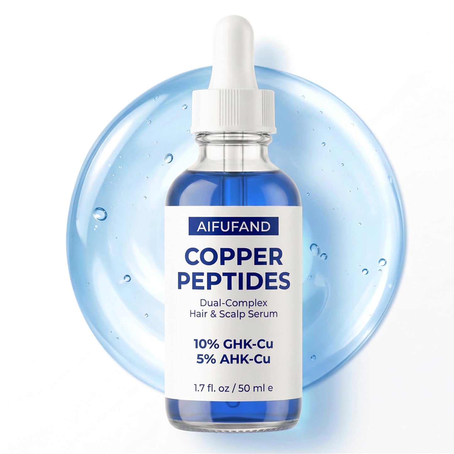 AIFUFAND GHK-Cu Copper Peptides Hair & Scalp Serum – Dual Peptide Complex with GHK-Cu & AHK-Cu, Lightweight Daily Scalp Care, Nourishing & Revitalizing Formula