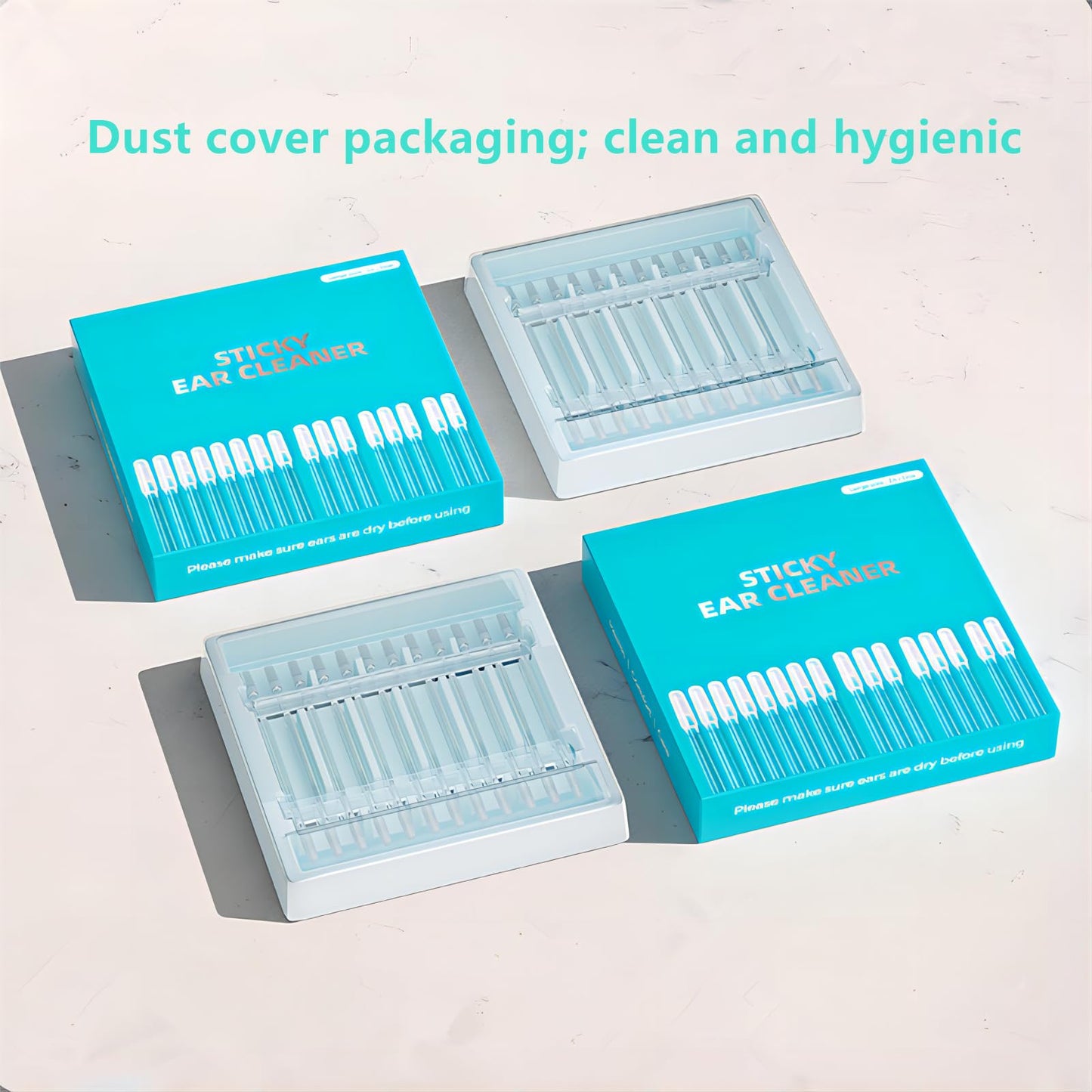 New Reusable Sticky Soft Head Ear Swabs, Adhesive Ear Wax Removal Tools, Ear Cleaning Tools Ear Curette for Kids & Adults (24PCS, S)