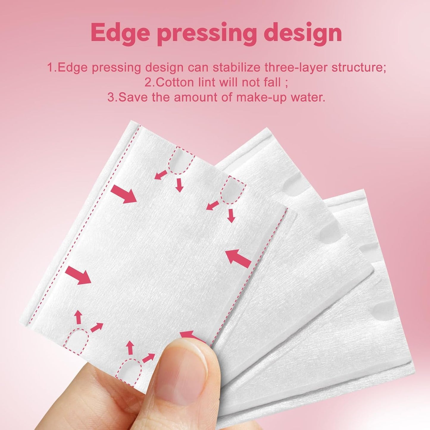 ICOTLE Square Cotton Pads - 475 Pcs Makeup Remover Pads for Face | 75 Thick & 400 Ultra-Thin for Daily Skin Care