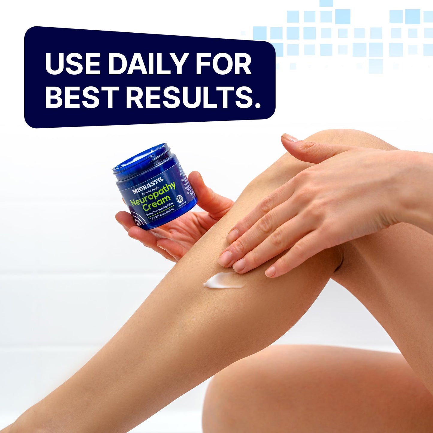 Basic Vigor Migrastil Extra Strength Soothing Cream for Feet, Legs, and Hands - Cooling Comfort Formula. Made in The USA. Vegan and Cruelty-Free, Non-Greasy, Gentle, Non-Burning (4 oz.)