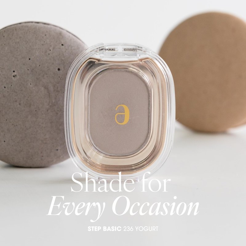AmeliSeoul STEP BASIC 236 YOGURT, Longwear Eyeshadow Single, High-Pigment Eye Shadow Compact, Smooth & Blendable Colors, Crease-free (1.7g, 0.004 oz.)