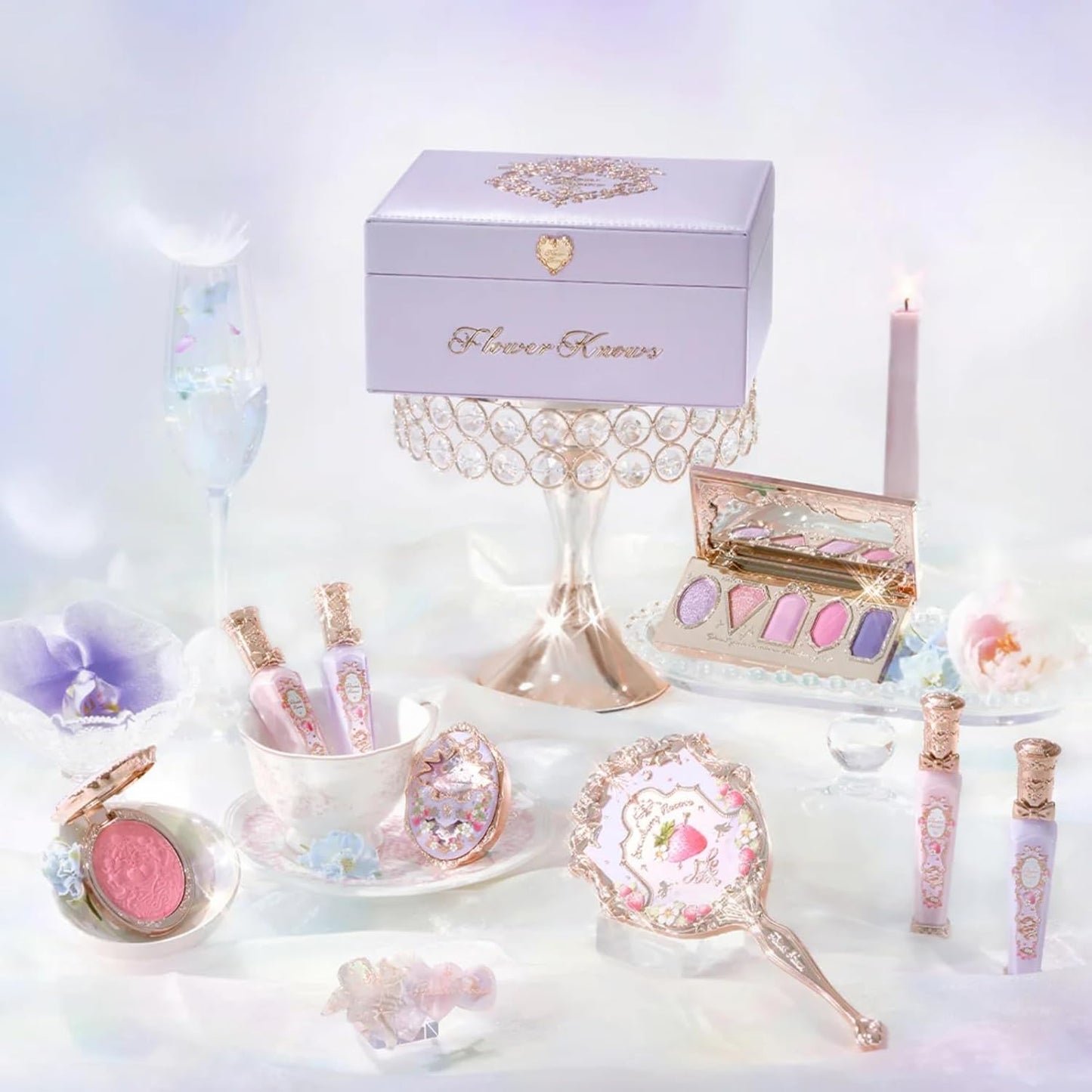 Violet Strawberry Rococo Makeup Gift Set - 12-Piece All-in-One Cosmetics Kit | Perfect for Anniversaries & Birthdays