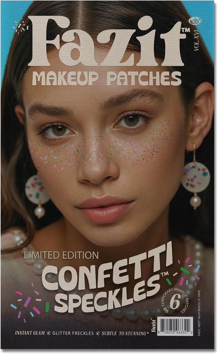 Soccer Face Stickers - Waterproof Glitter Makeup Patches for Game Day Glam | Red, Blue & Silver (6 Pack)