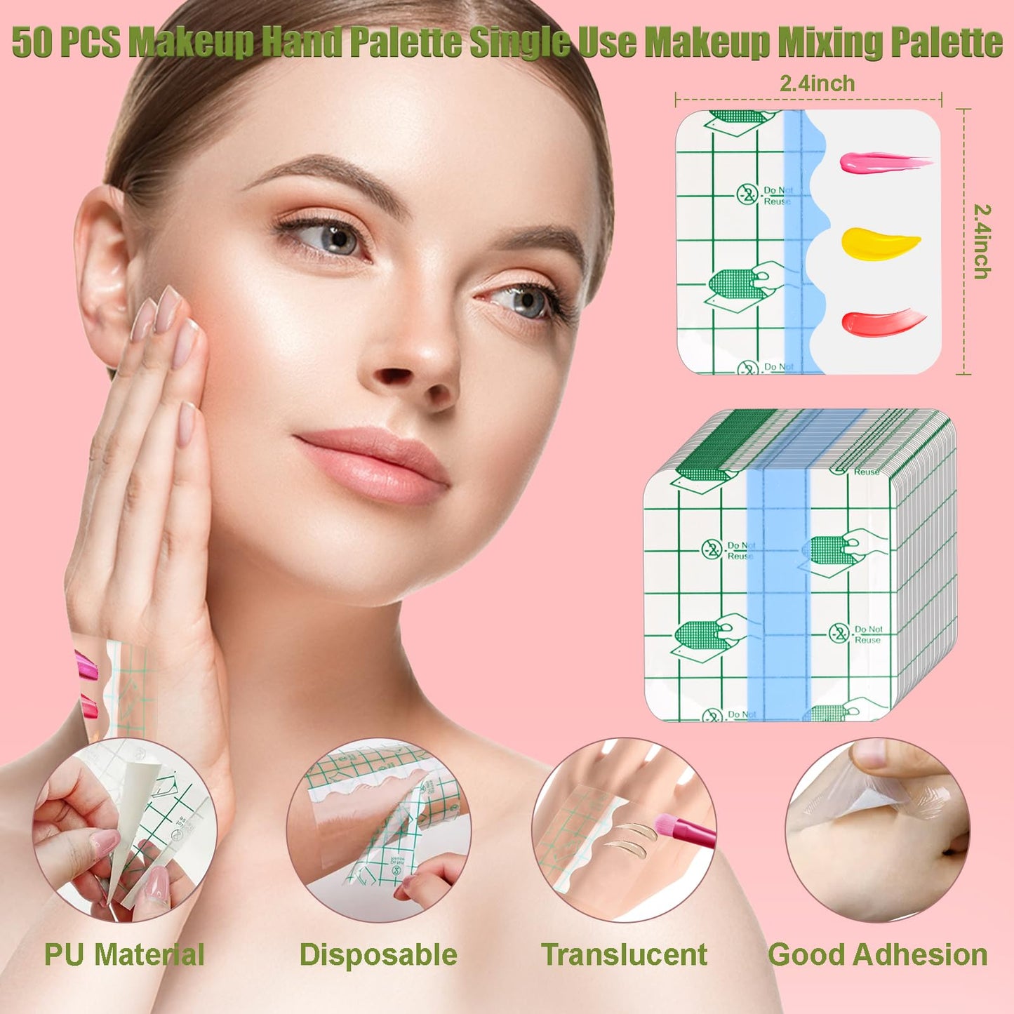 Makeup Mixing Palette, Makeup Hand Palette Single Use Makeup Mixing Tray