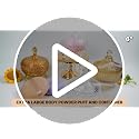 Extra Classic Body Powder Puff Set with Glass Container - 3 Pcs