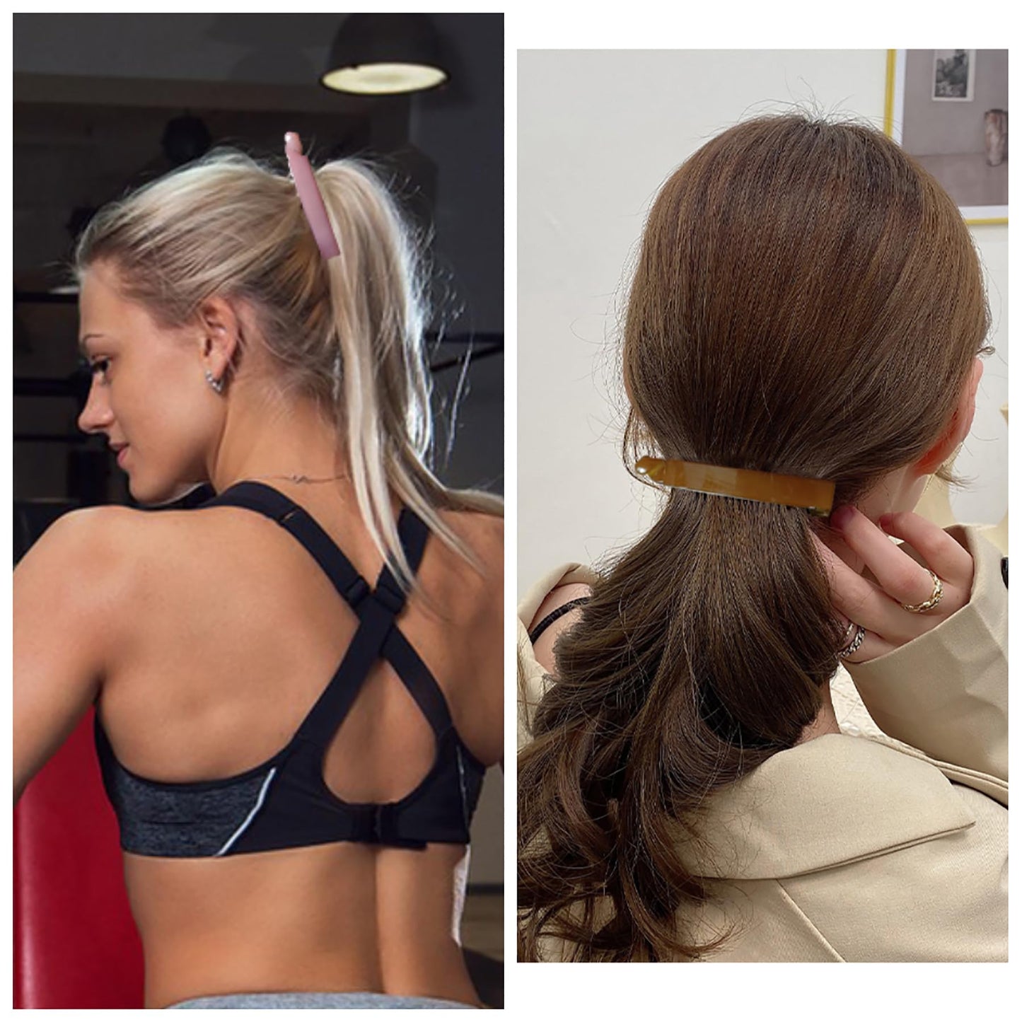 6 Pack Small Banana Hair Clips for Women Non Slip Ponytail Banana Clip for Thin Fine Hair