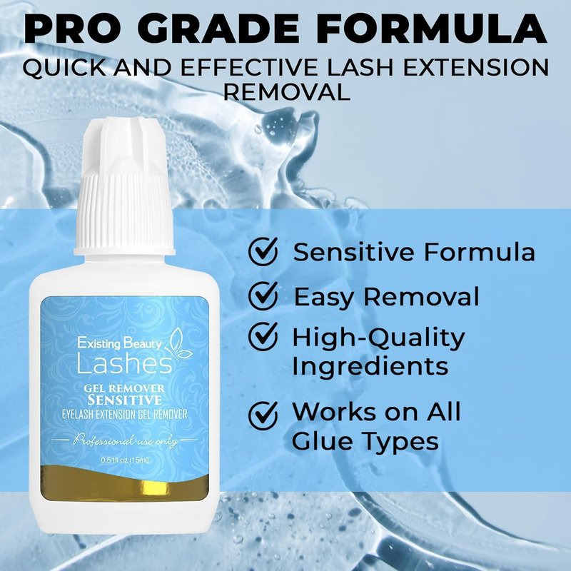Sensitive Lash Remover Gel - GBL Free, Fast-Acting Eyelash Extension Remover | 15 ml