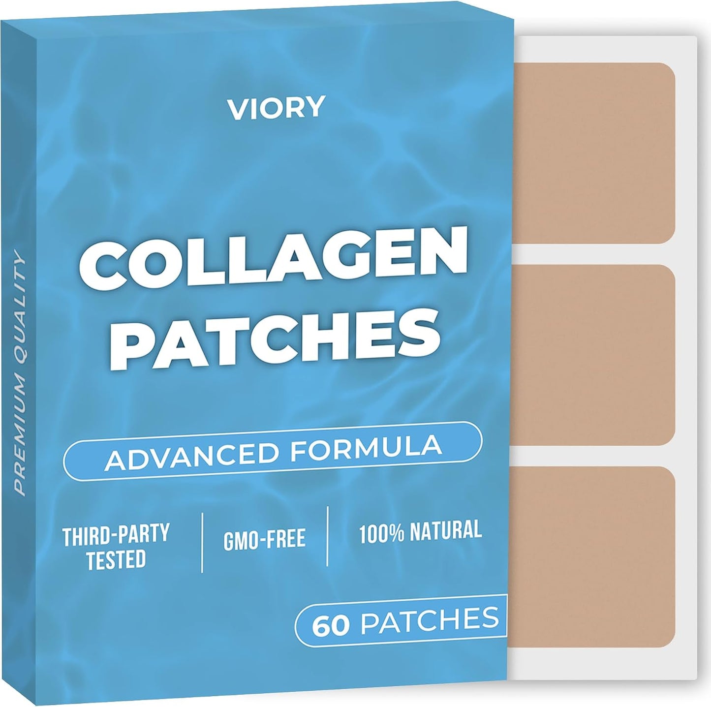 Collagen Patches for Body & Skin Support | 100% Natural with Glutathione | Pack of 60