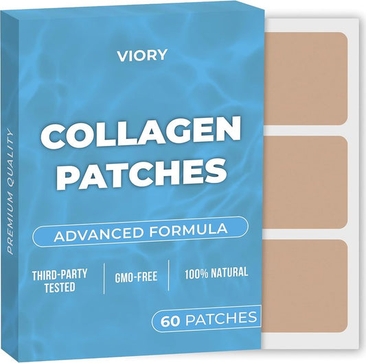 Collagen Patches for Body & Skin Support | 100% Natural with Glutathione | Pack of 60