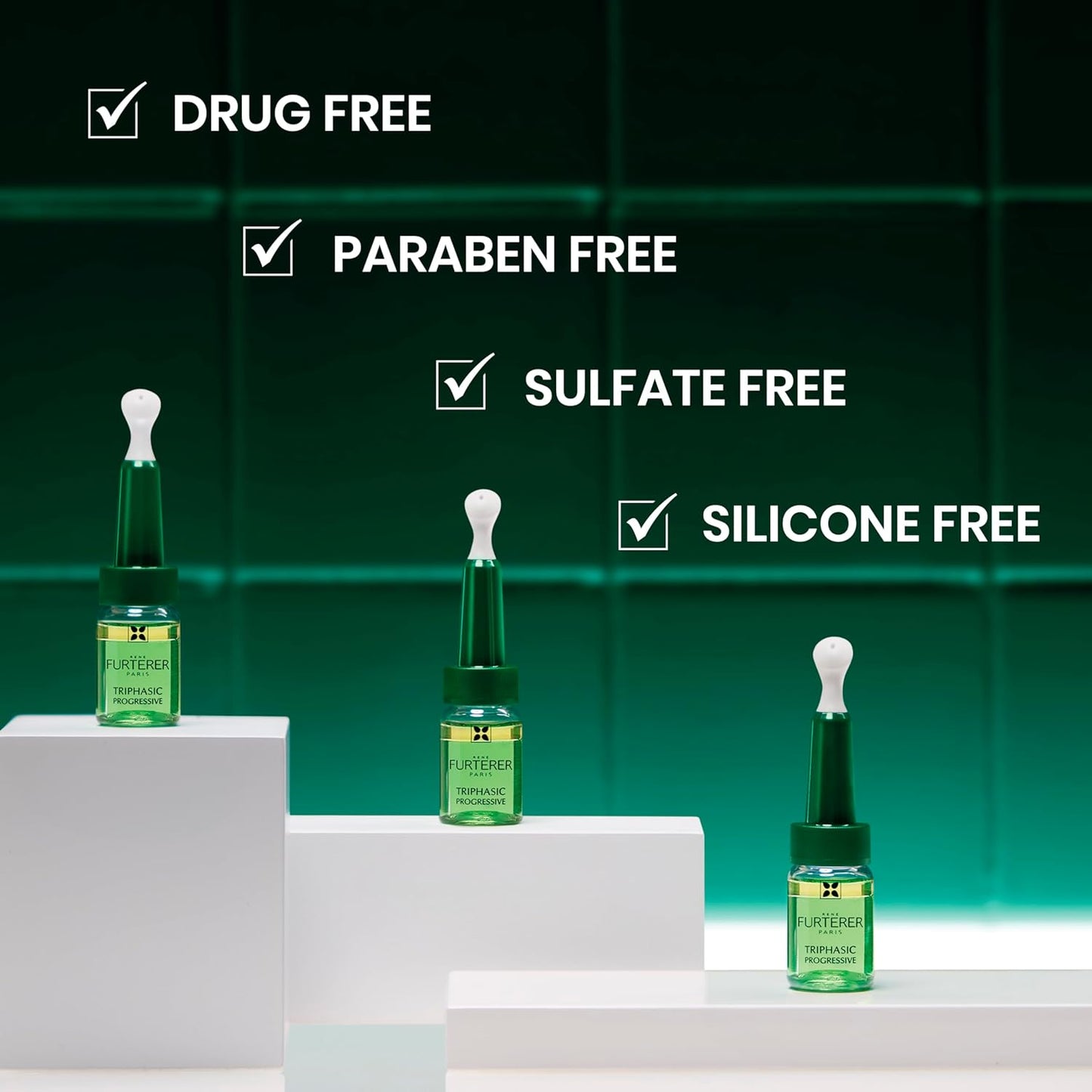 Rene Furterer Triphasic Serum for Hormonal Thinning Hair - Drug-Free Leave-In Treatment | 30-Day Supply, 8 ct.