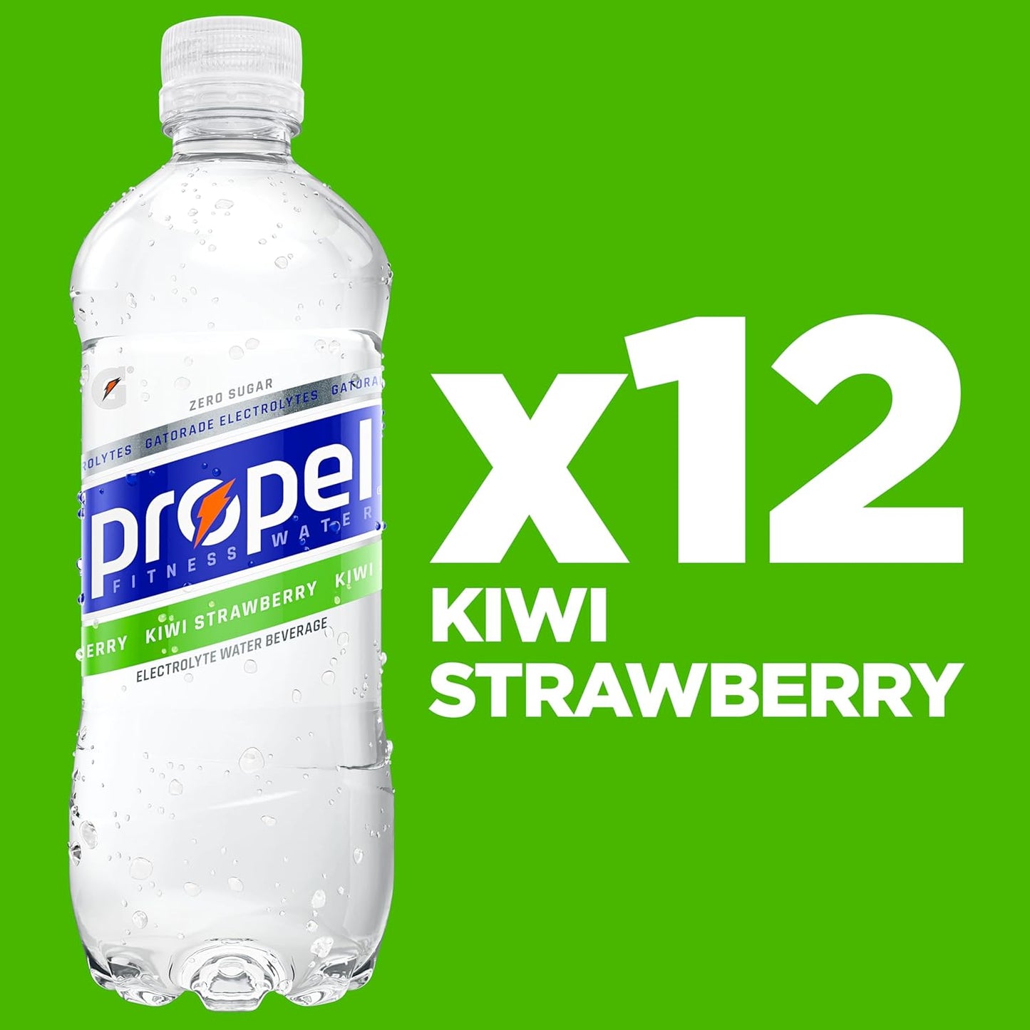 Propel Kiwi Strawberry Zero Calorie Sports Water - Electrolytes & Vitamins C&E | 16.9 Fl Oz (12 Pack)