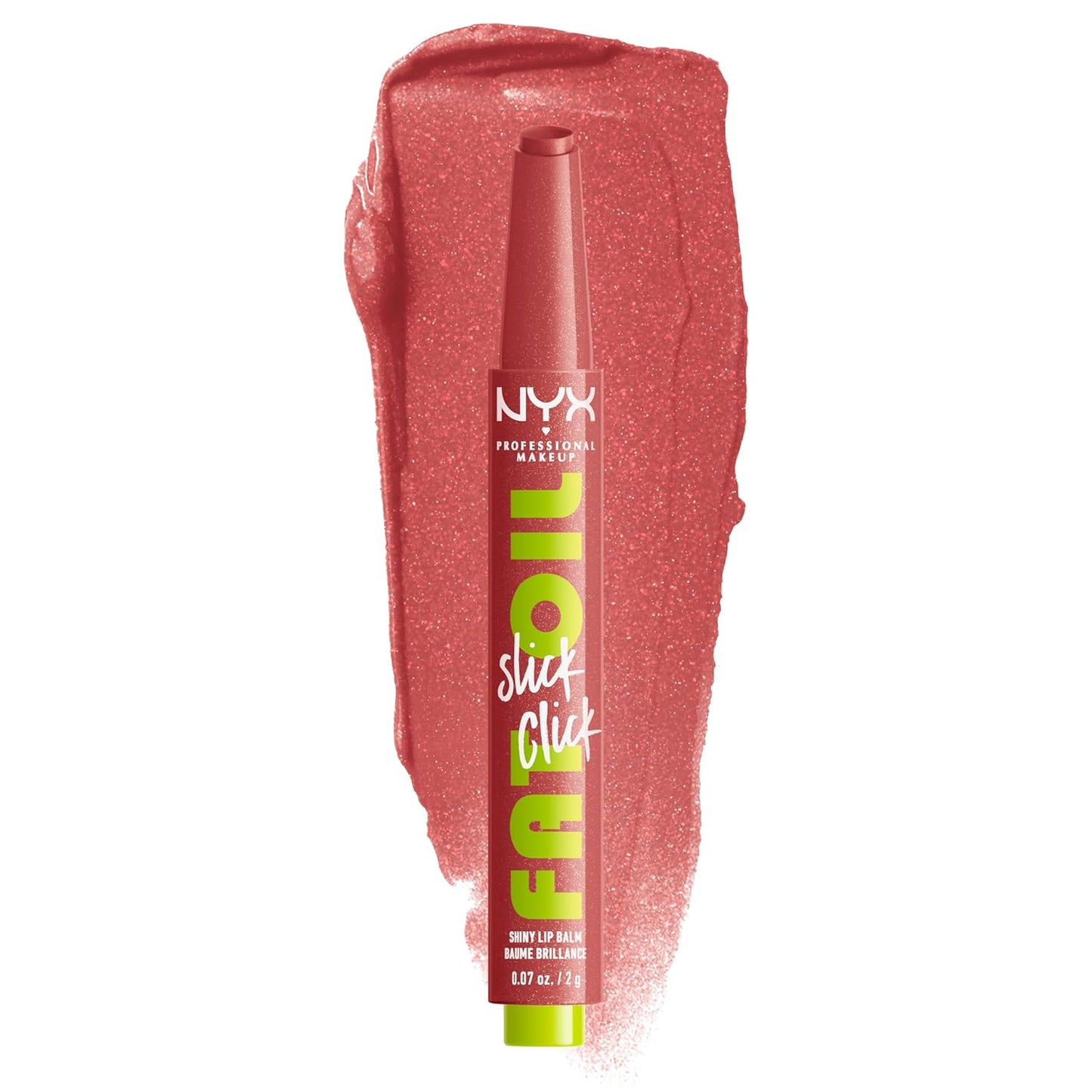 NYX Professional Makeup Fat Oil Slick Click | Lightweight, Buildable Vegan Lip Balm - Richly Pigmented, No Filter Needed