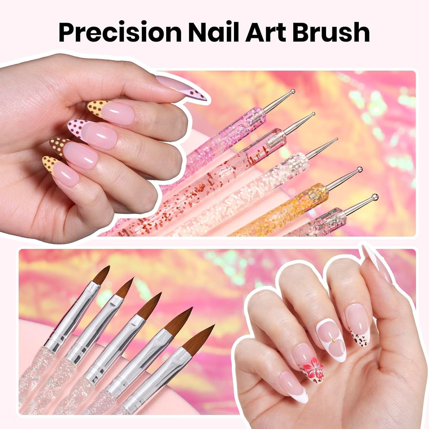 Beetles Nail Art Kit - 510pcs Gel Nail Tips & Brushes Set | Includes Rhinestones, Nail Stand & Cuticle Trimmer for Beginners