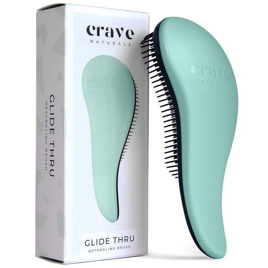 Glide Thru Detangling Hairbrush - Effortlessly Untangles Wet, Dry & Damaged Hair | Gentle Styling Tool for All Ages - 7.5 x 3 in, Turquoise
